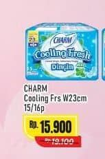 Promo Harga Charm Extra Comfort Cooling Fresh Wing 23cm 15 pcs - Alfamart