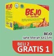 Promo Harga BINTANG TOEDJOE Bejo Jahe Merah per 6 sachet 15 ml - Alfamidi
