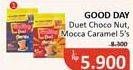 Promo Harga Good Day Coffee Duet MocaCaramel, ChocoNut per 5 sachet 22 gr - Alfamidi