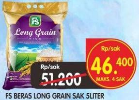 Promo Harga FS Beras Long Grain 5 ltr - Superindo
