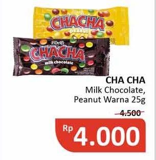 Promo Harga DELFI CHA CHA Chocolate Milk Chocolate, Peanut 25 gr - Alfamidi
