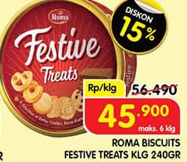 Promo Harga Roma Festive Treats 240 gr - Superindo