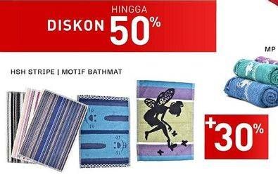 Promo Harga HSH Keset Stripe/Motif Bathmat  - Carrefour