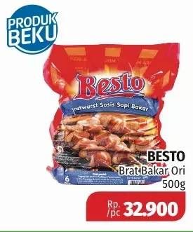 Promo Harga BESTO Bratwurst Sosis Sapi Bakar Original 500 gr - Lotte Grosir