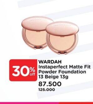 Promo Harga WARDAH Instaperfect Matte Fit Powder Foundation 13 Beige Refill 13 gr - Watsons