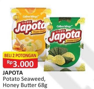Promo Harga JAPOTA Potato Chips Seaweed, Honey Butter 68 gr - Alfamart
