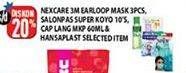 Promo Harga NEXCARE Masker Earloop / SALONPAS Koyo / CAP LANG Minyak Kayu Putih / HANSAPLAST Selected Item  - Hypermart