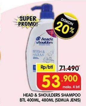 Promo Harga Head & Shoulders Shampoo All Variants 400 ml - Superindo