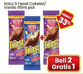 Promo Harga Walls Feast Vanilla, Chocolate 65 ml - Indomaret