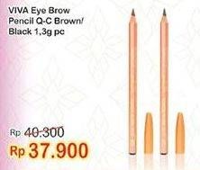 Promo Harga VIVA Eyebrow Pencil QC Brown, Black  - Indomaret