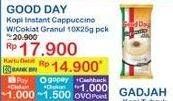 Promo Harga Good Day Cappuccino per 10 sachet 25 gr - Indomaret