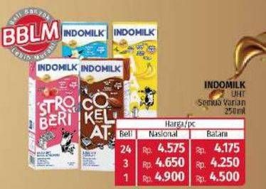 Promo Harga Indomilk Susu UHT All Variants 250 ml - Lotte Grosir