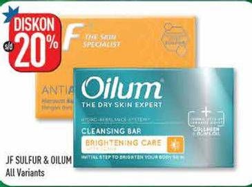 Promo Harga JF SULFUR Sabun Mandi Bar/OILUM Collagen Soap Skin Moisturizing  - Hypermart