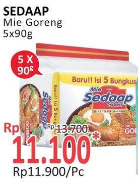 Promo Harga SEDAAP Mie Goreng Original per 5 pcs 90 gr - Alfamidi