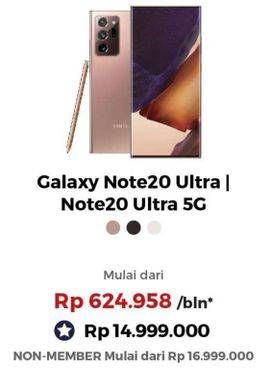 Promo Harga SAMSUNG Galaxy Note20 Ultra / Note20 Ultra 5G  - Erafone