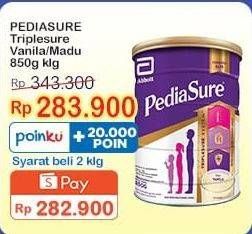 Promo Harga Pediasure Triplesure Vanila, Madu 850 gr - Indomaret