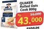 Promo Harga Quaker Oatmeal Rolled Oats 800 gr - Alfamidi