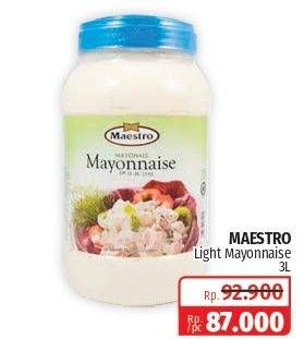 Promo Harga MAESTRO Mayonnaise Light 3000 ml - Lotte Grosir
