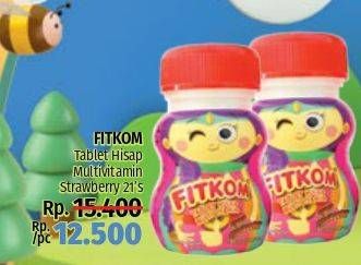 Promo Harga FITKOM Vitamin Anak Tablet Strawberry 21 pcs - LotteMart