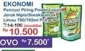 Promo Harga EKONOMI Pencuci Piring Power Liquid Jeruk Nipis, Siwak Jeruk Limau 760 ml - Indomaret