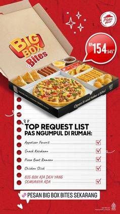Promo Harga Big Box Bites  - Pizza Hut
