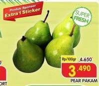 Promo Harga Pear Packham per 100 gr - Superindo