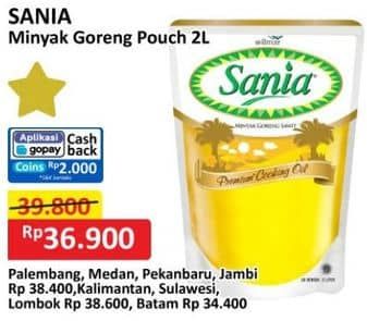 Promo Harga Sania Minyak Goreng 2000 ml - Alfamart