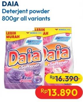 Promo Harga Daia Deterjen Bubuk All Variants 800 gr - Hypermart
