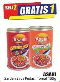 Promo Harga ASAHI Sardines Saus Pedas, Saus Tomat 155 gr - Hari Hari
