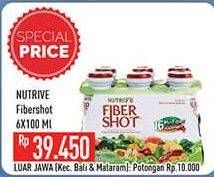 Promo Harga NUTRIVE Fiber Shot per 6 botol 100 ml - Hypermart
