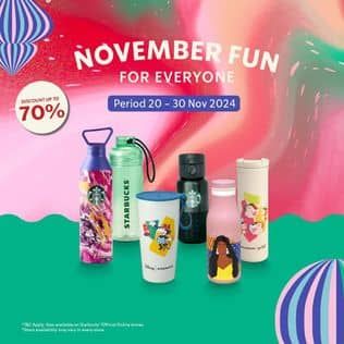 Promo Starbucks Discount up to 70% for everyone