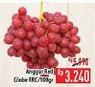 Promo Harga Anggur Red Globe RRC per 100 gr - Hypermart