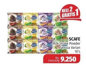 Promo Harga Scafe Milk Shake Powder All Variants per 10 sachet - Lotte Grosir