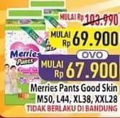 Promo Harga Merries Pants Good Skin M50, XL38, XXL28, L44 28 pcs - Hypermart