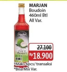 Promo Harga Marjan Syrup Boudoin All Variants 460 ml - Alfamidi