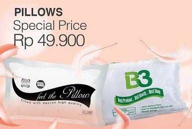 Promo Harga SBM B3 White Pillow Bolster / Eluxe Pillow Bolster  - Carrefour