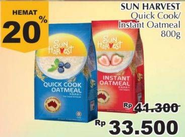 Promo Harga SUN HARVEST Oatmeal Quick Cooking, Instant 800 gr - Giant