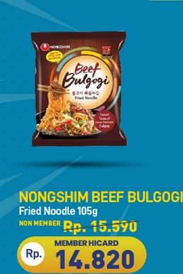 Promo Harga Nongshim Noodle Beef Bulgogi 105 gr - Hypermart