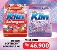 Promo Harga So Klin Softergent 1800 gr - Indomaret