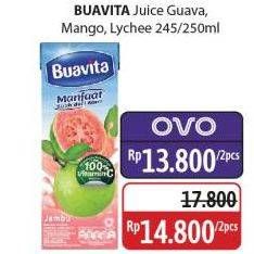 Promo Harga Buavita Fresh Juice Lychee, Mango, Guava 250 ml - Alfamidi