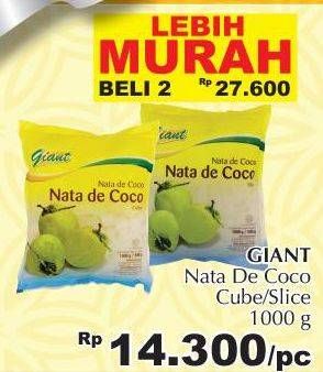 Promo Harga GIANT Nata De Coco Cube, Slice per 2 bungkus 1000 gr - Giant