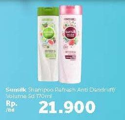 Promo Harga SUNSILK Shampoo Anti Dandruf, Refresh Volume 170 ml - Carrefour