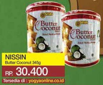 Promo Harga NISSIN Biscuits Butter Coconut 345 gr - Yogya