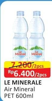 Promo Harga Le Minerale Air Mineral 600 ml - Alfamart