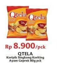 Promo Harga QTELA Keripik Singkong Keriting Ayam Geprek 80 gr - Indomaret