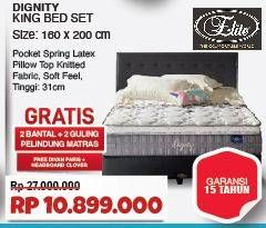 Promo Harga Elite Dignity Complete Bed Set 160x200cm  - COURTS