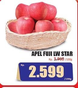 Apel Fuji per 100 gr Diskon 34%, Harga Promo Rp2.599, Harga Normal Rp3.960