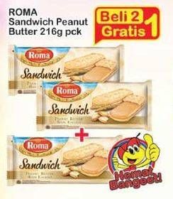 Promo Harga ROMA Sandwich per 2 pouch 216 gr - Indomaret