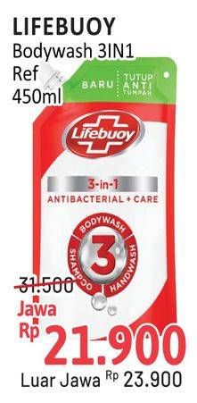 Promo Harga Lifebuoy Body Wash 3 In 1 450 ml - Alfamidi