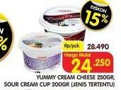 Promo Harga YUMMY Cream Cheese 250gr/200gr  - Superindo